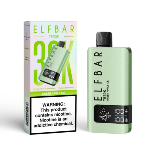 ELFBAR TE 30000 PUFFS GREEN APPLE ICE