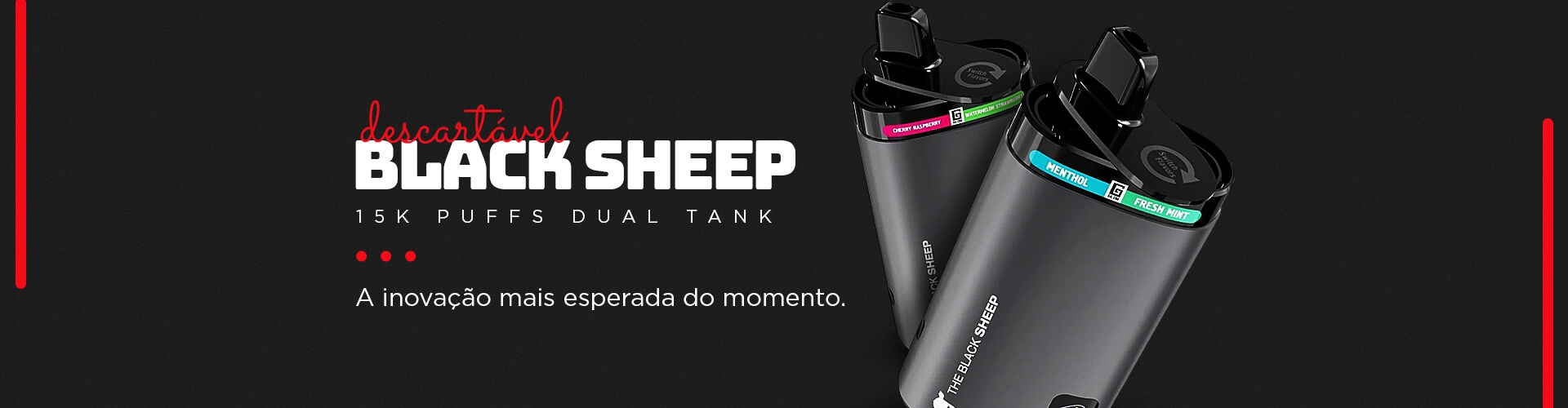 Slider - Descartável Black Sheep 15K Dual Tank